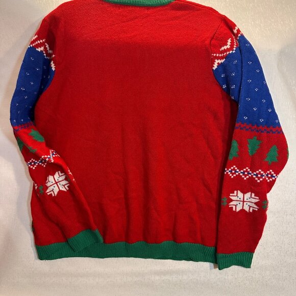 Jolly Sweater Ugly Christmas XXL Men Woman Pullover Holiday Red Blue Green - Picture 5 of 7